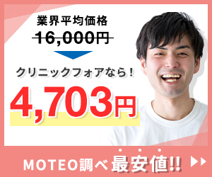 業界平均価格16,000円 クリニックフォアなら4,703円