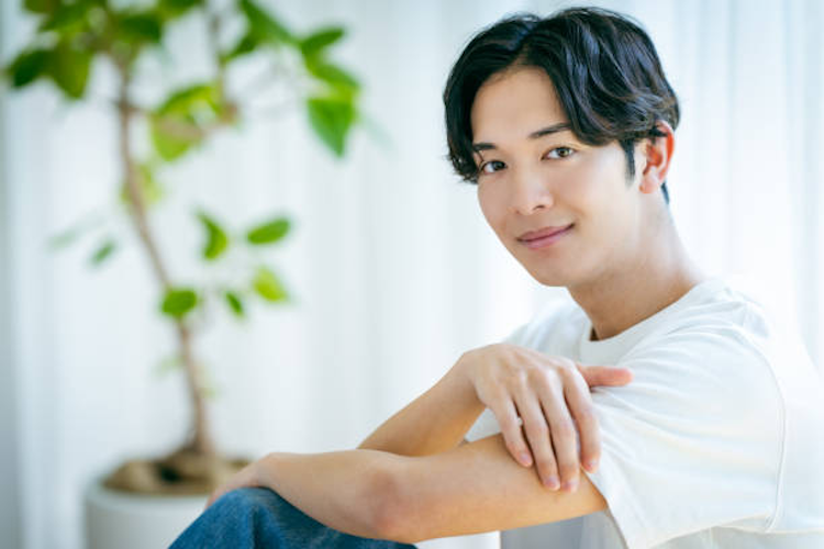 笑顔の男性
